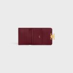 COMPACT WALLET WITH COIN TRIOMPHE IN SHINY CALFSKIN LIGHT BURGUNDY - Image 4